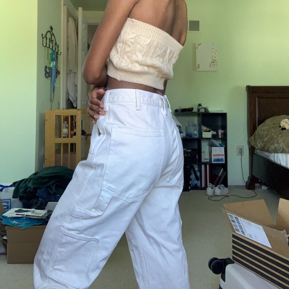 Brandy Melville Off White Painter Pants